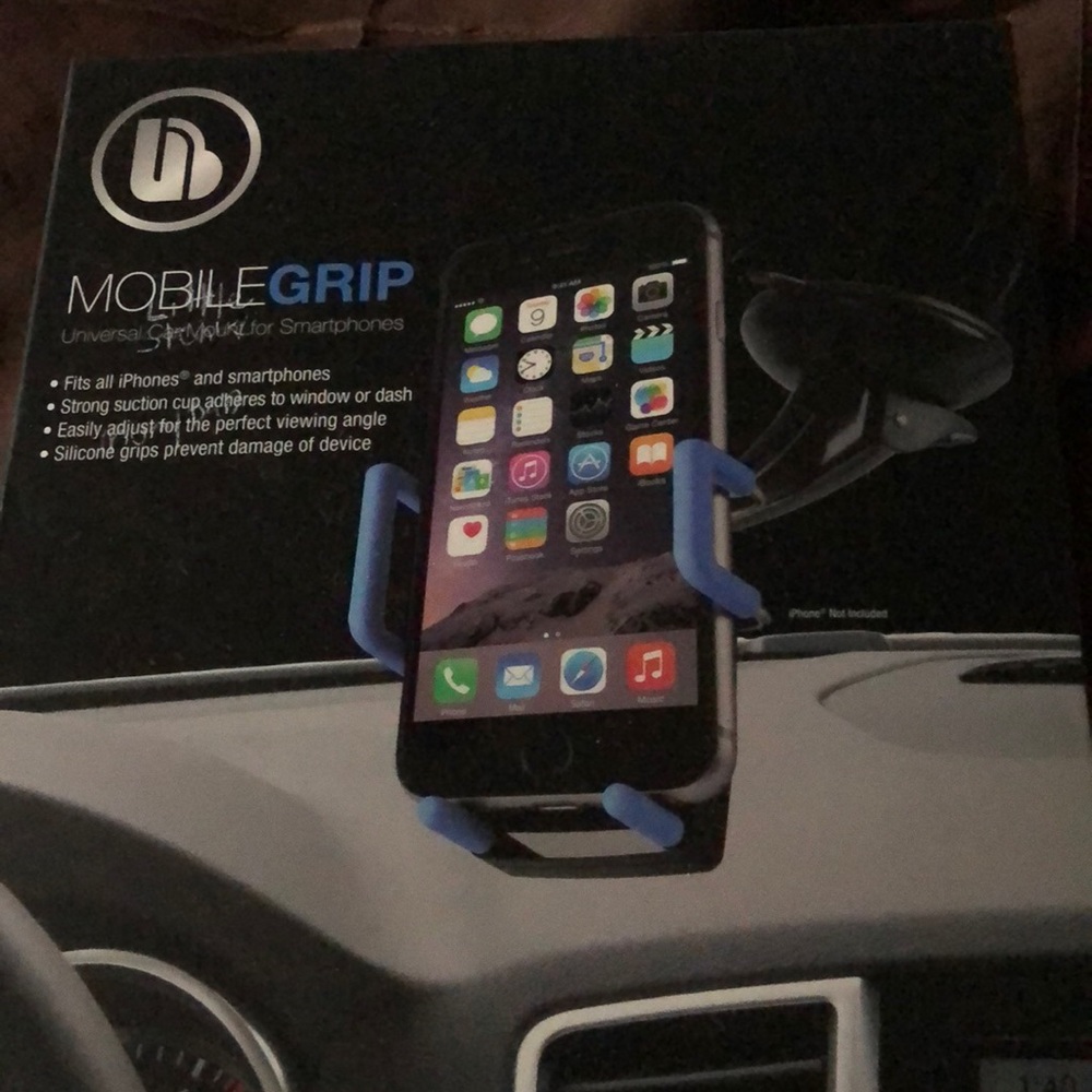 Mobile grip car mount for smartphones